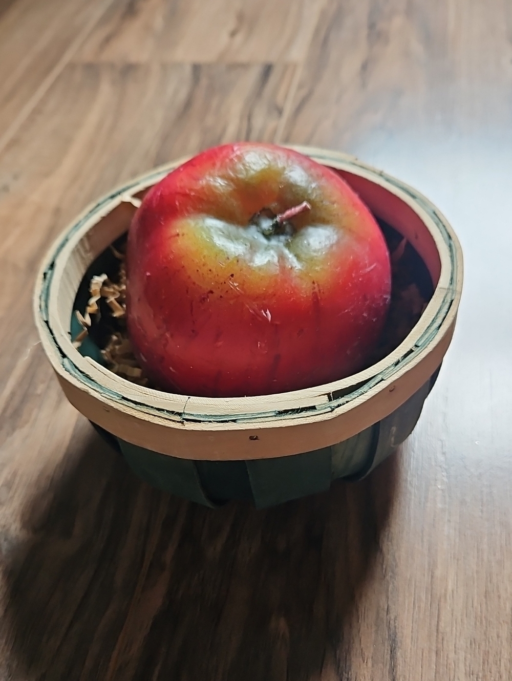 Origins Red Apple Candle In Mini Basket